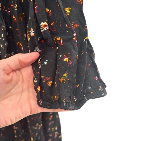 Gap Floral Trapeze Dress Long Sleeve Boho Hippie Flowy Fall Tiered Small - Picture 4 of 9